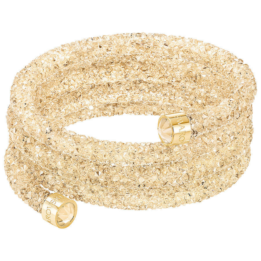 Swarovski Crystaldust Golden Crystal Wide Bangle 5277587 C W Sellors Fine Jewellery