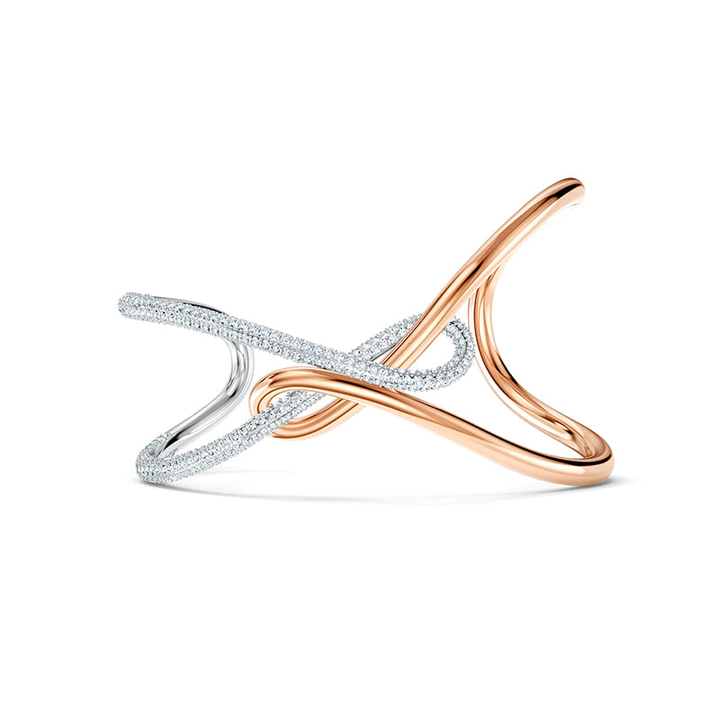 Swarovski Infinity Crystal White Rose Gold Tone Plated Cuff