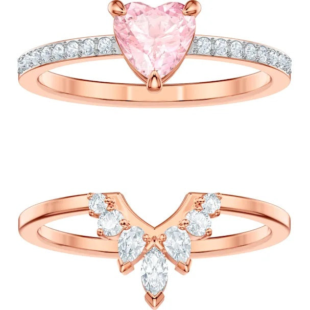 Swarovski rose store gold heart ring