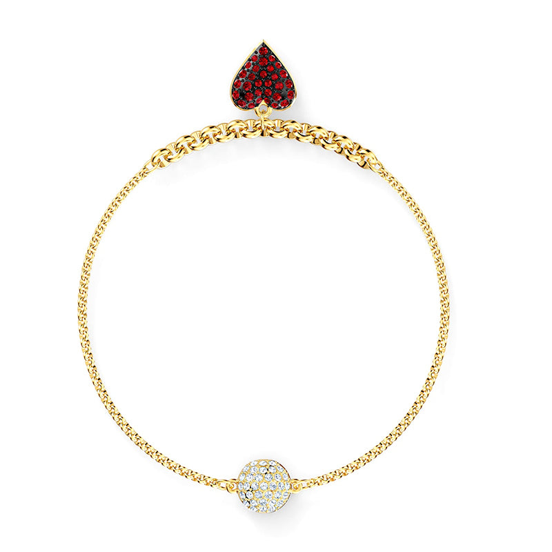 Swarovski Remix Collection Heart Strand Gold Tone Plated Bracelet 5517641 C W Sellors Fine Jewellery