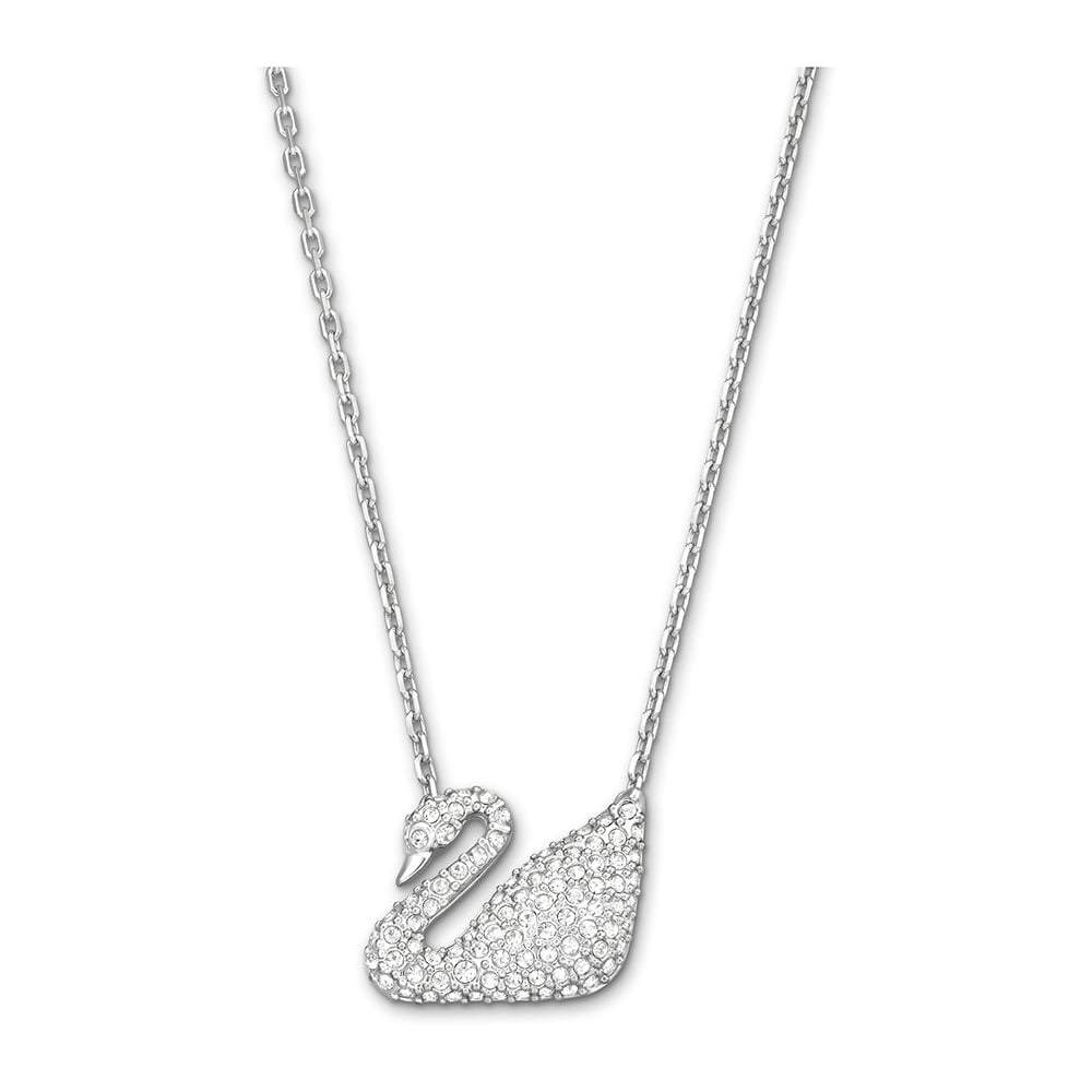 Swarovski Rhodium White Crystal Swan Necklace 5007735 C W Sellors Fine Jewellery