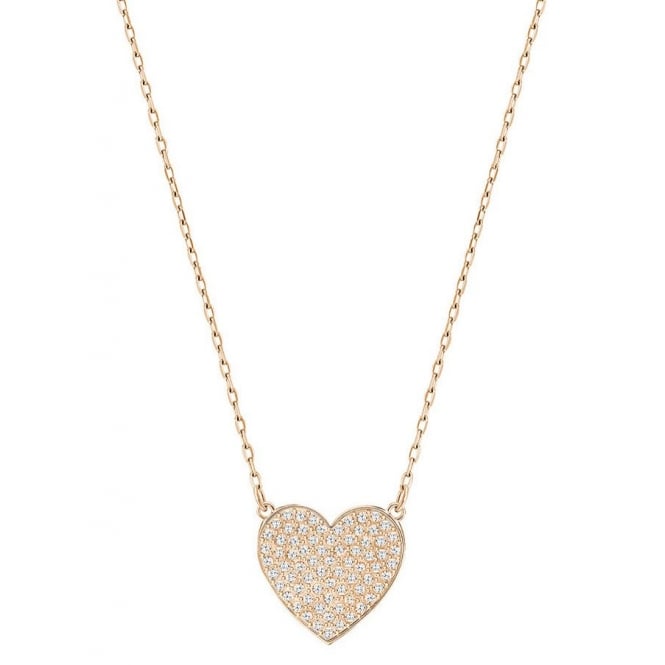 Swarovski Rose Gold White Crystal Cupid Small Heart Necklace D 5198939 C W Sellors Fine Jewellery