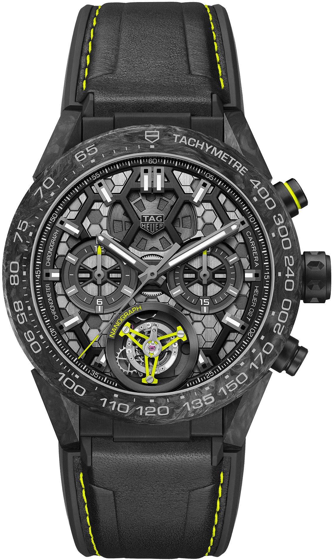 TAG Heuer Watch Carrera Calibre Heuer 02T Nanograph Automatic CAR5A8K.FT6172 C W Sellors Luxury Watches