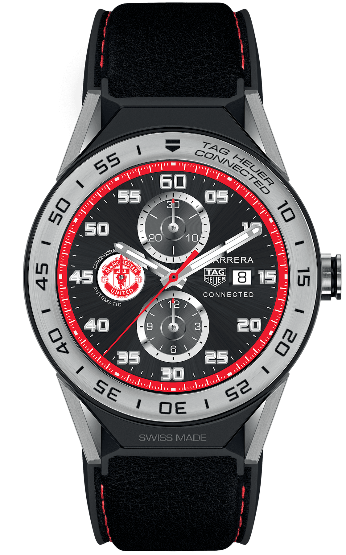 TAG Heuer Watch Connected Modular 45 Manchester United Special Edition Smartwatch SBF8A8029.11EB0148 C W Sellors Luxury Watches