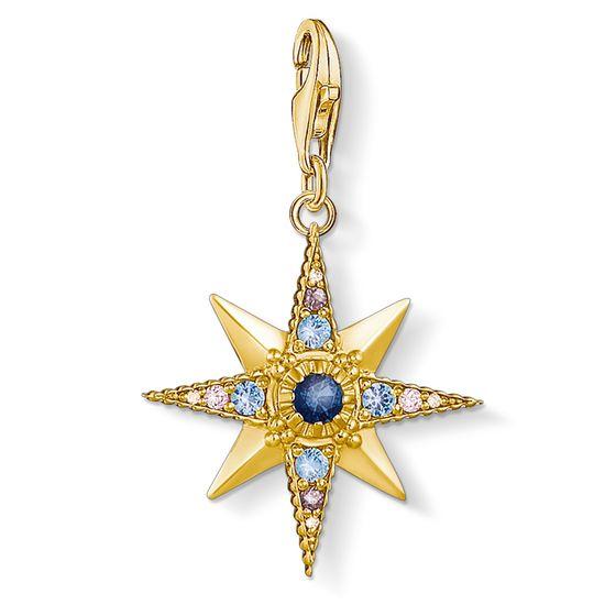 Thomas Sabo Charm Club Yellow Gold Plated Silver Royalty Star Charm 1714 959 7 C W Sellors Fine Jewellery