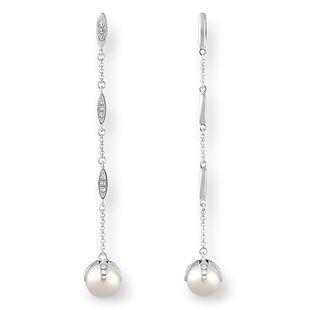 Thomas Sabo Glam And Soul Sterling Silver White Zirconia Freshwater Pearl Earrings H1901 167 14 C W Sellors Fine Jewellery
