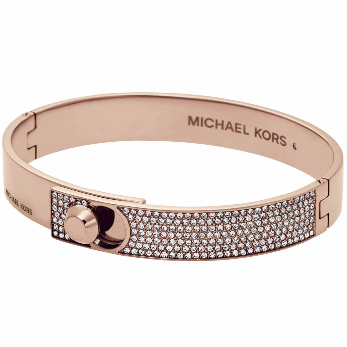 Michael kors rose best sale gold pave bangle