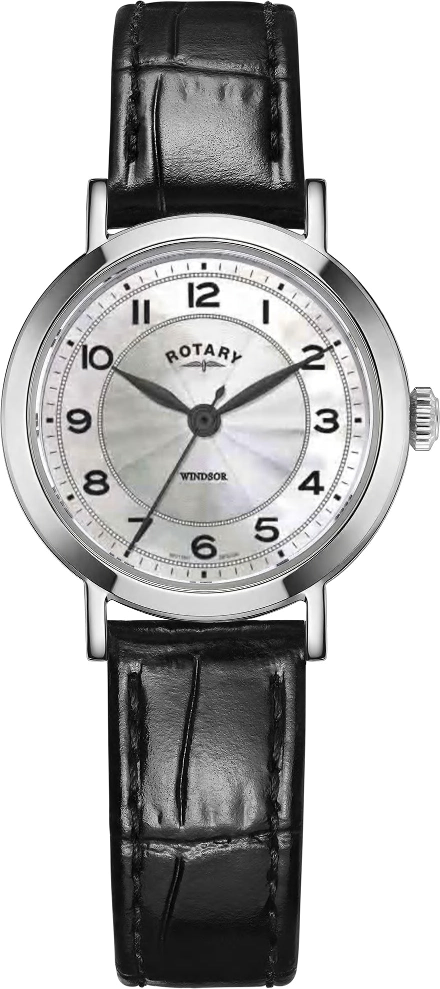 Leather Strap Rotary Windsor Ladies Watch Rotary Windsor Hands