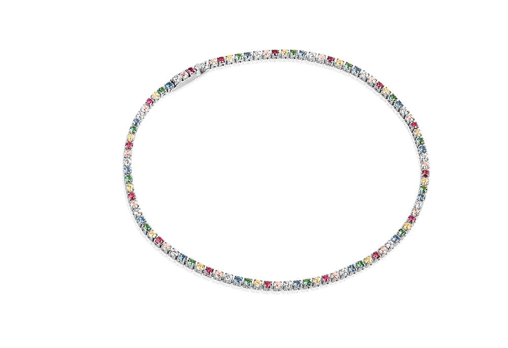 Sif Jakobs Ellera Sterling Silver Multicoloured Zirconia Tennis