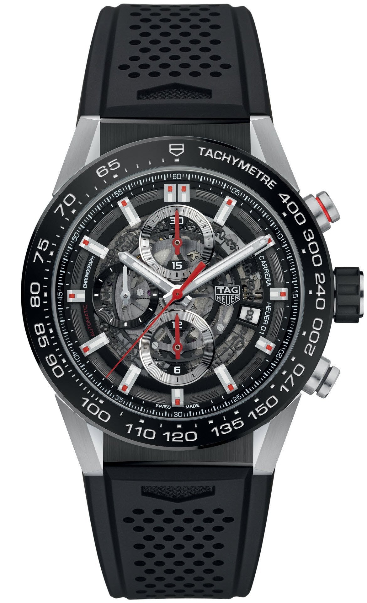 TAG Heuer Watch Carrera Calibre Heuer 01 Automatic Chronograph CAR201V.FT6046 C W Sellors Luxury Watches
