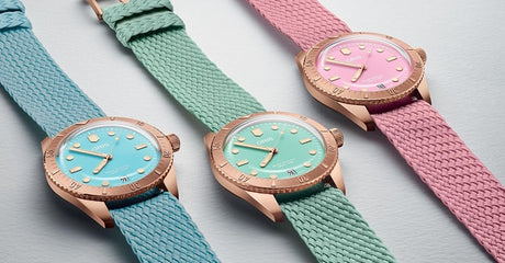 Introducing the Oris Sixty Five Divers Cotton Candy on Perlon Straps