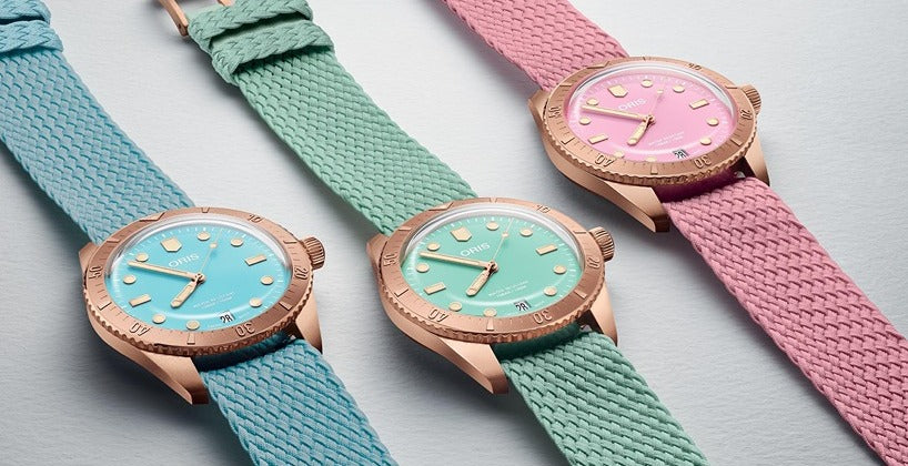 Introducing the Oris Sixty Five Divers Cotton Candy on Perlon Straps