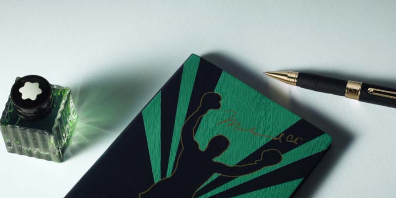 The new Muhammad Ali Special Edition Great Characters Writing Instruments from Montblanc
