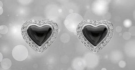 Day 10: C W Sellors Christmas Countdown & the White Gold Whitby Jet Diamond Heart Earrings