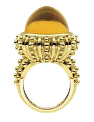 18ct Yellow Gold Citrine 16.49 Urchin Ring, view 2