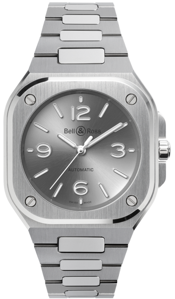 Bell &amp; Ross Watch BR 05 Grey 36mm BR05A-S-GR-ST/SST