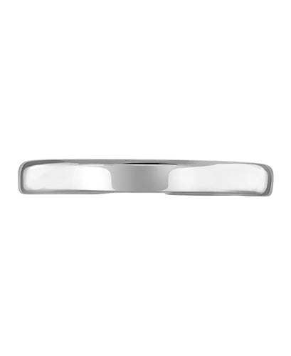 9ct White Gold 2.5mm Softened Court Wedding Ring, view 3