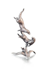 Art In Bronze Otter Pair by Butler & Peach, view 2