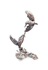 Art In Bronze Miniature Kingfisher Pair Figurine, view 2