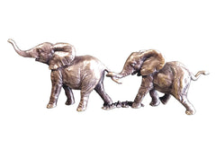 Art In Bronze Miniature Elephant Pair Figurine, view 2