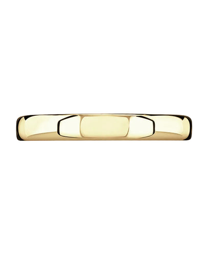 9ct Yellow Gold 3mm Softened Court Wedding Ring, view 3