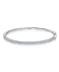 9ct White Gold Diamond 2ct Hopscotch Bangle G/H-SI, view 2