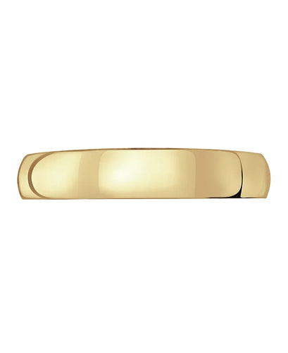 9ct Yellow Gold D-Shape 4mm Luxury Wedding Band, view 3