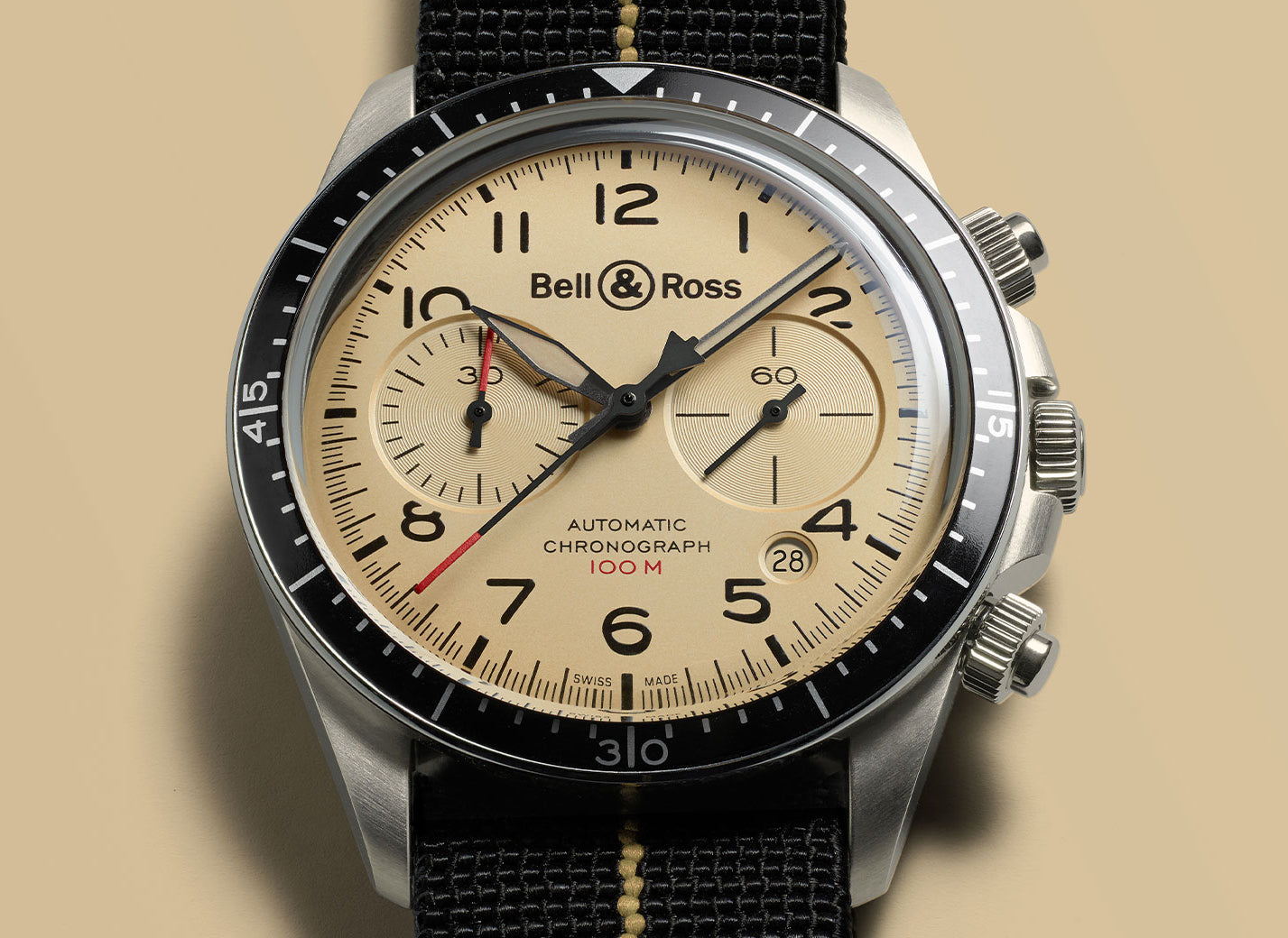 Bell Ross Watch Vintage BR V2 94 Military Beige BRV294 BEI ST SF C W Sellors Luxury Watches