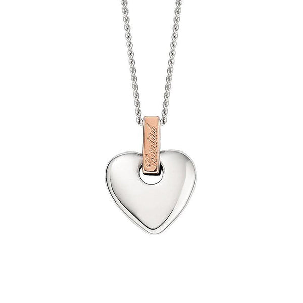 Clogau Cariad Sterling Silver Heart Necklace, 3SCA012.