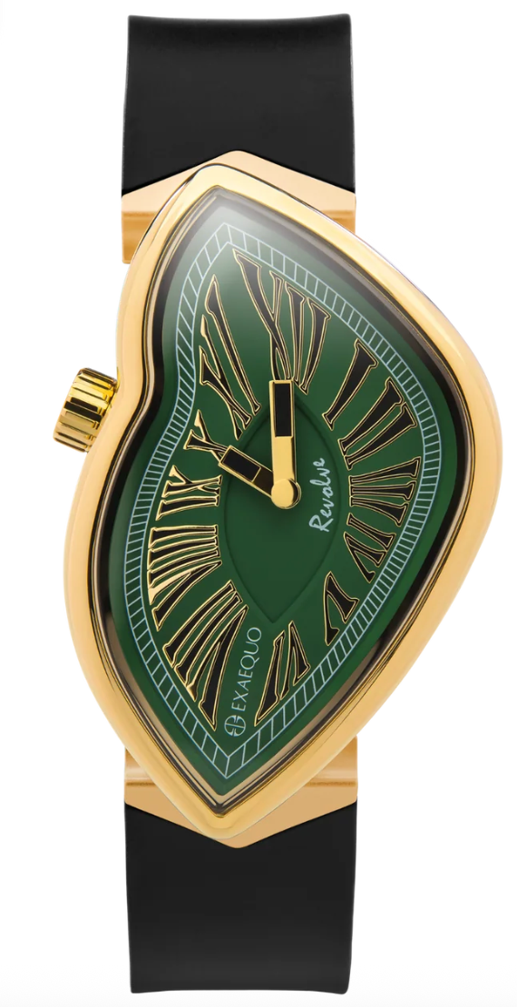 Exaequo Revolve Melting IP Yellow Gold Green Dial Watch EX0032.0005 | C ...