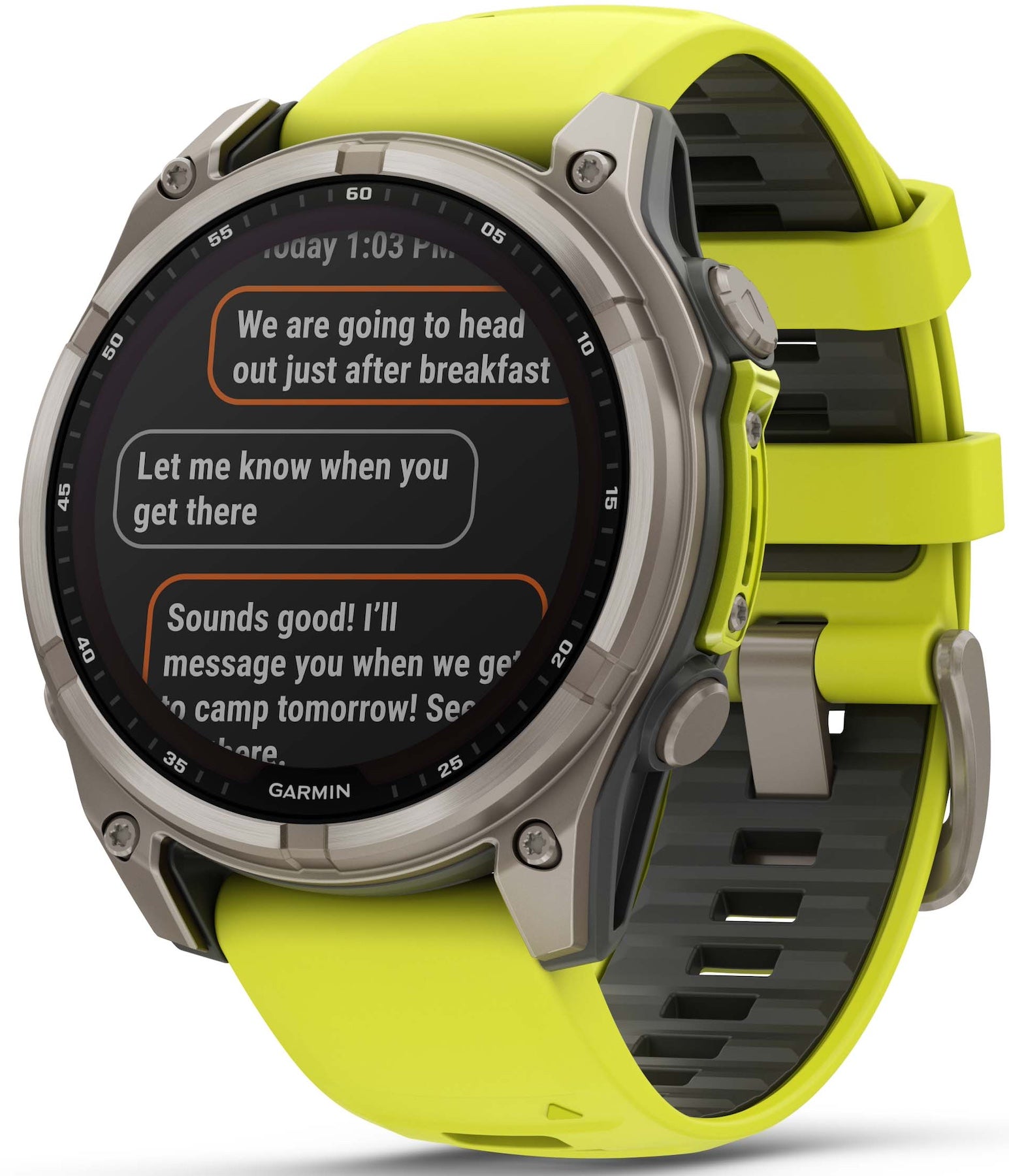 Garmin Fenix 8 47mm Sapphire Solar Titanium Amp Yellow Graphite