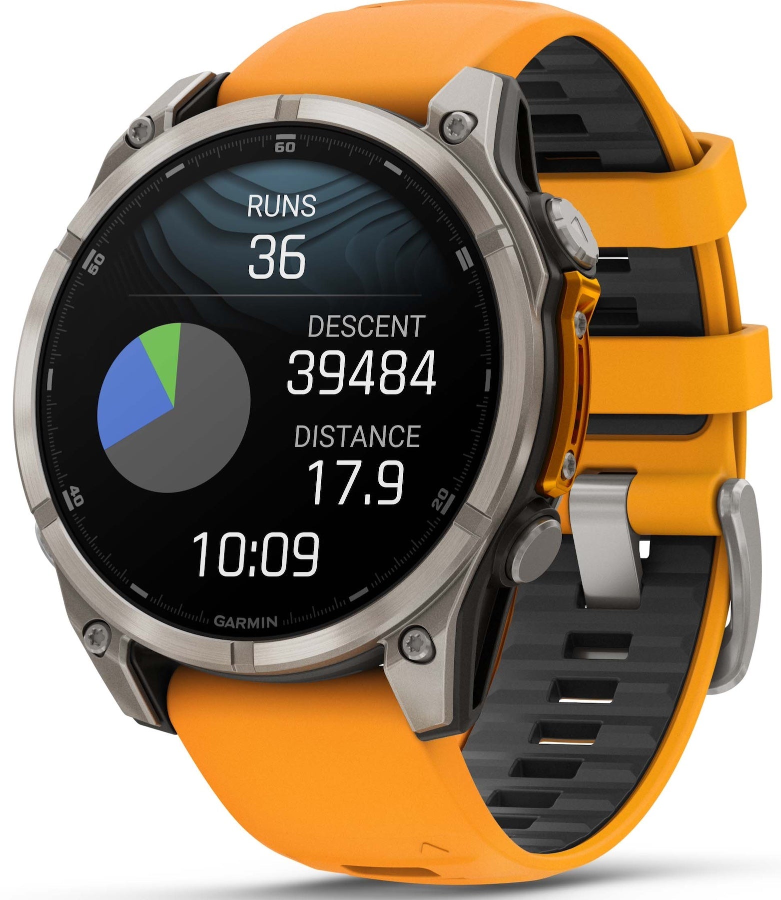 Garmin Fenix 47mm Sapphire AMOLED Titanium Spark Orange Graphite