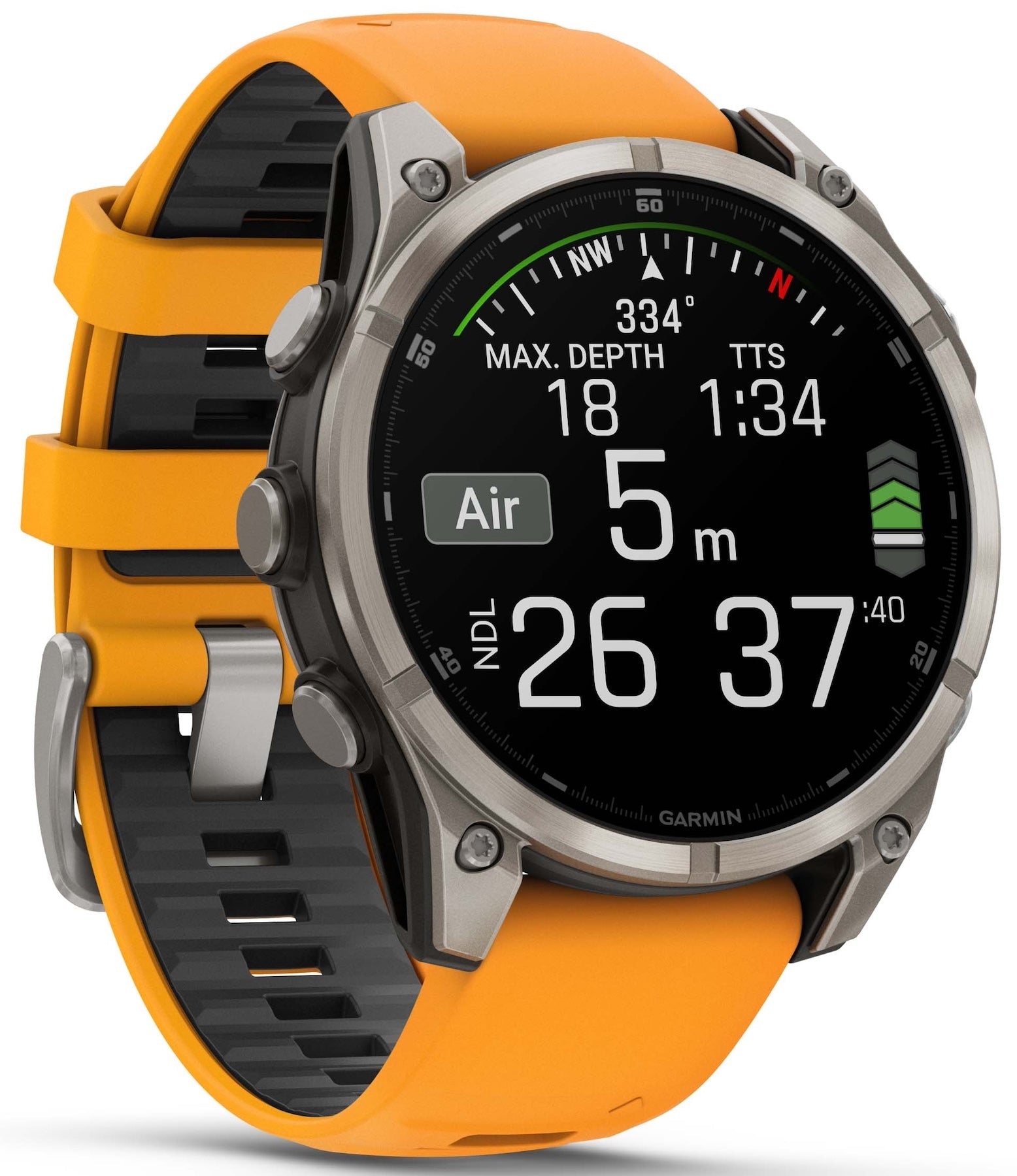 Garmin Fenix 8 47mm Sapphire AMOLED Titanium Spark Orange Graphite Silicone 010 02904 11 C W Sellors Fine Jewellery