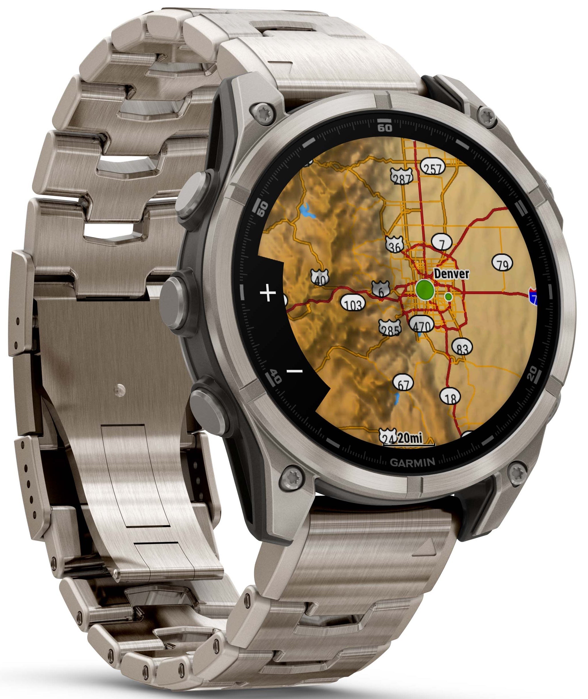 Garmin Fenix 8 47mm Sapphire AMOLED Titanium Bracelet Watch 010