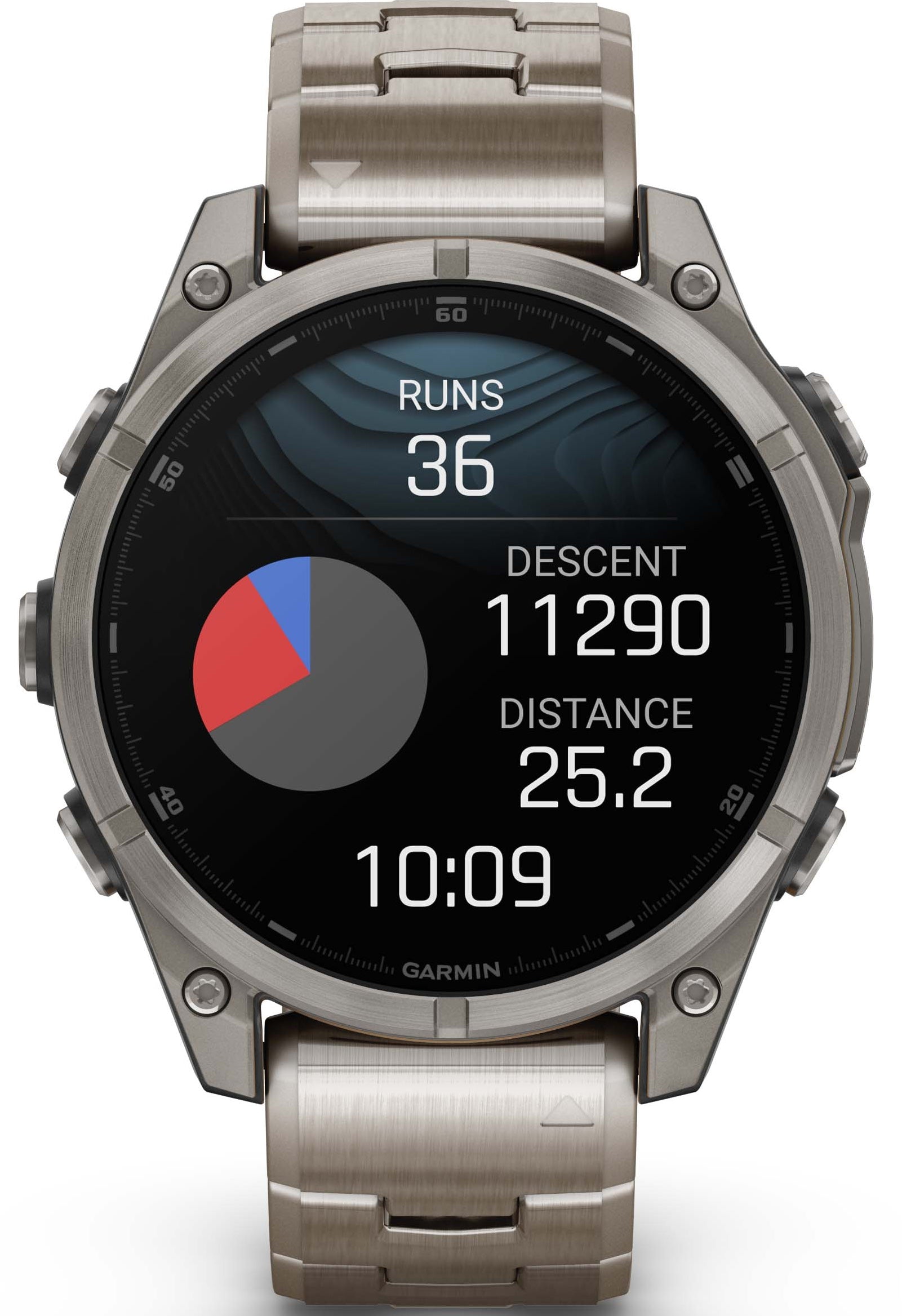 Garmin Fenix 8 47mm Sapphire AMOLED Titanium Bracelet Watch 010