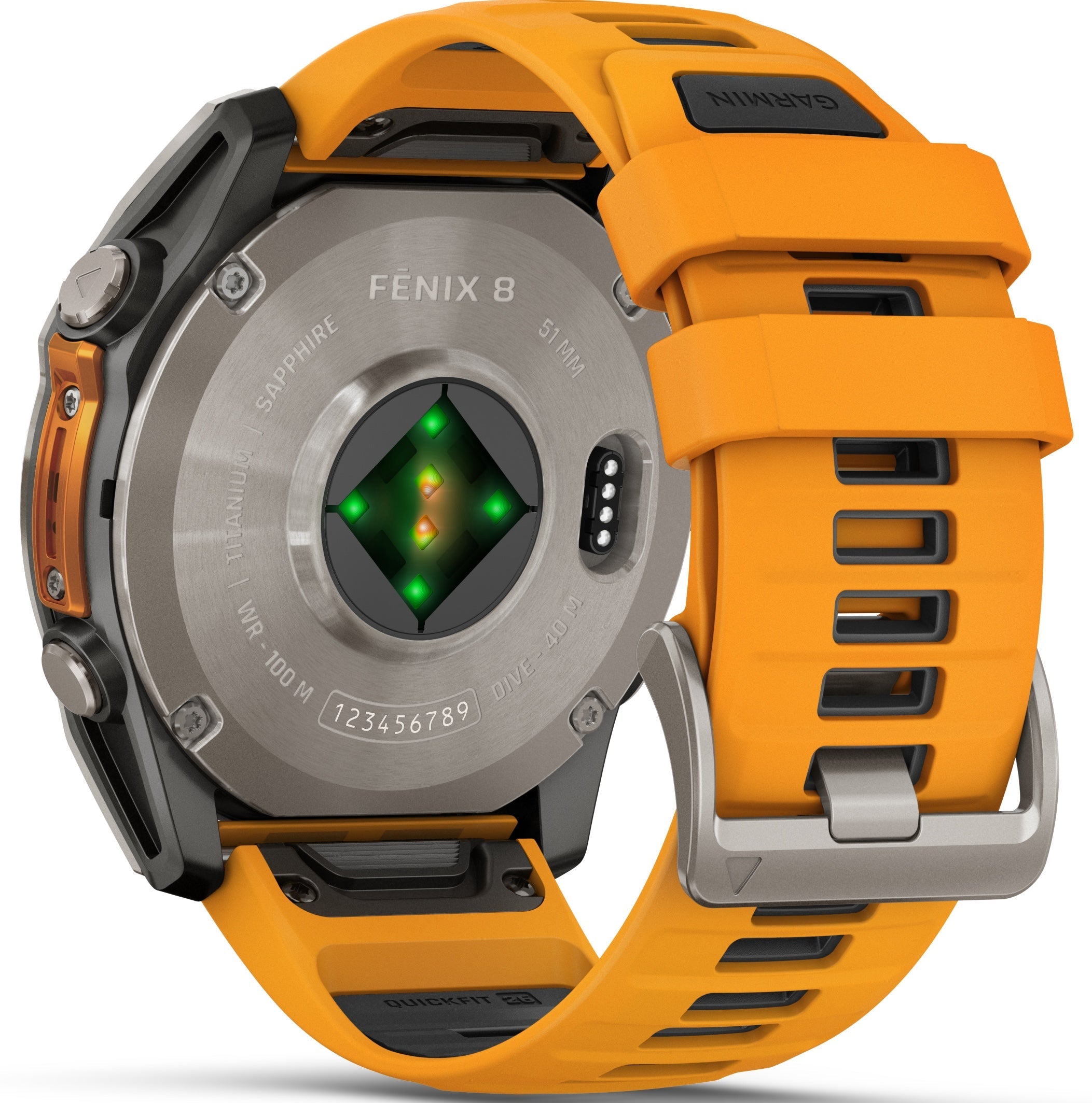 Garmin Fenix 8 51mm Sapphire AMOLED Graphite Spark Orange Titanium