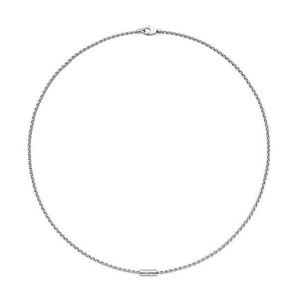 Fope Aria 18ct White Gold 0.02ct Diamond Necklace 891C BBR.