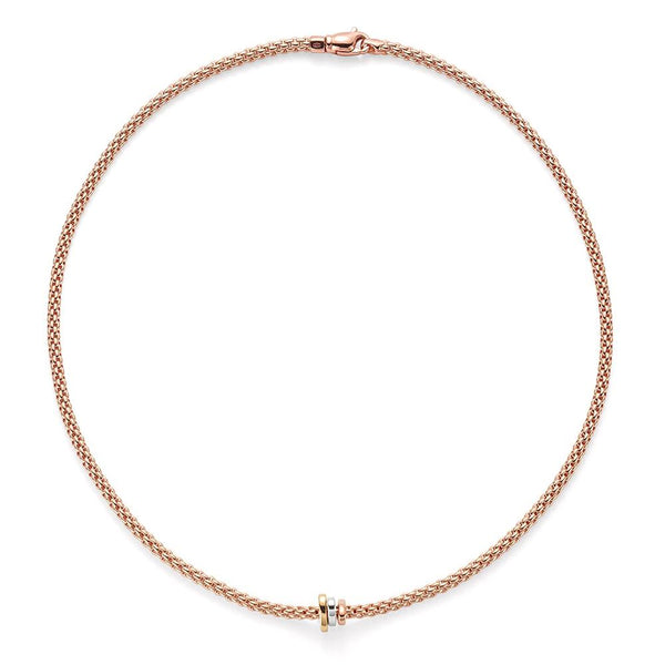 Fope Flex'It Prima 18ct Rose Gold 43cm Necklace. 744C. 