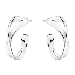 Georg Jensen Infinity Sterling Silver Earhoops 3539283