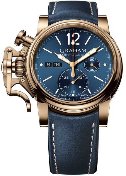 Graham Watch Chronofighter Vintage Bronze Blue 2CVAK.U01A Blue 