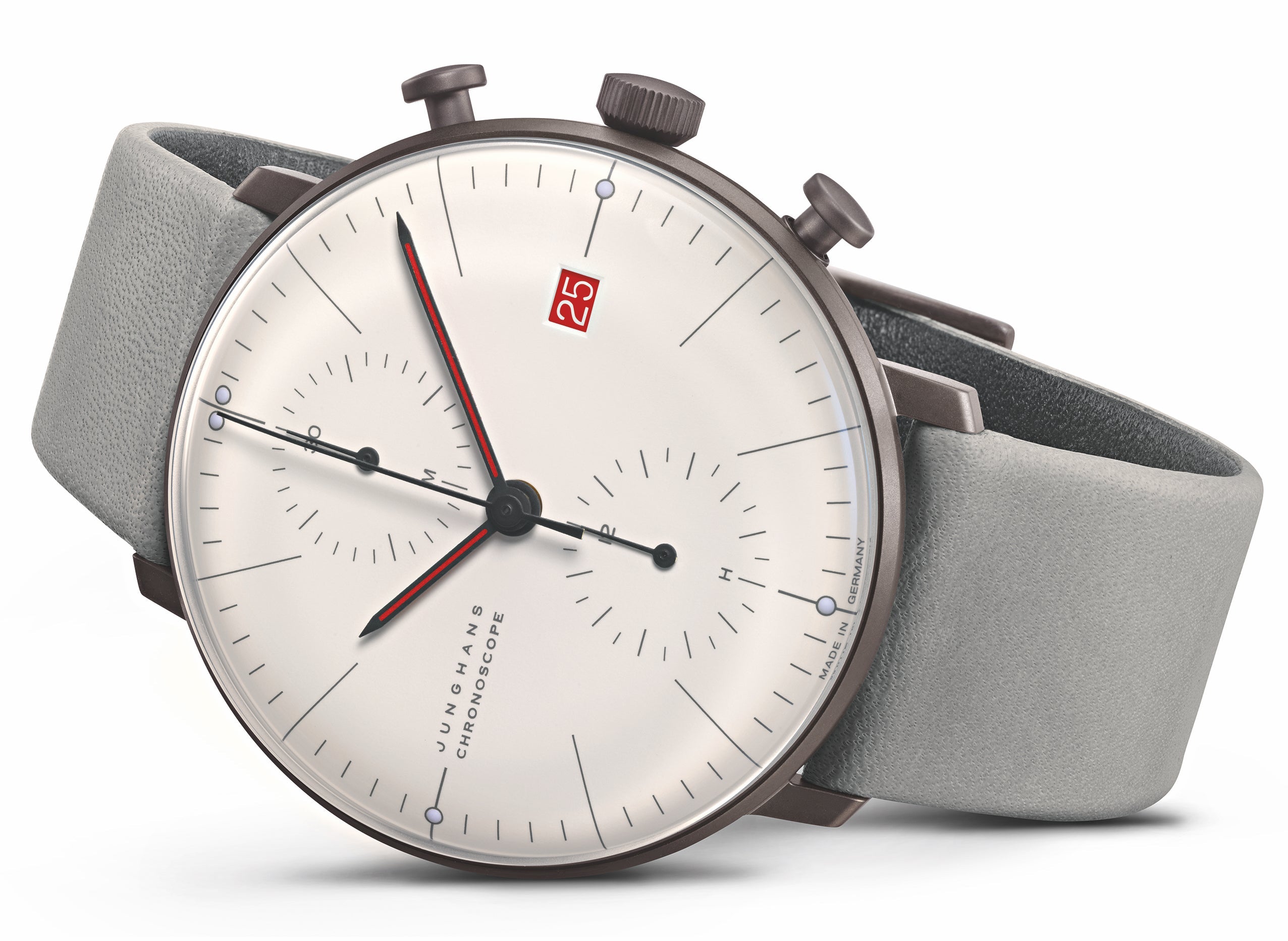Junghans Watch Max Bill Chronoscope 100 Jahre Bauhaus Limited Edition 027 4902.02 C W Sellors Luxury Watches