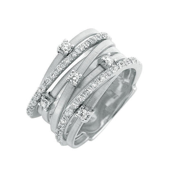 Marco Bicego Goa 18ct White Gold 0.41ct Diamond Ring, AG277 B2 W.