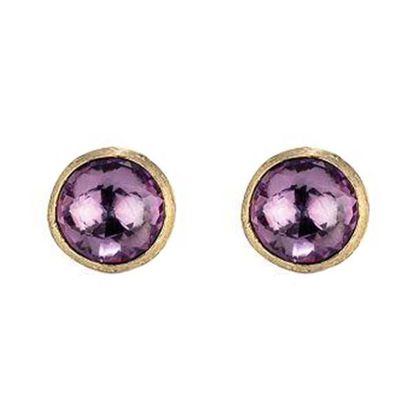 Marco Bicego Jaipur 18ct Yellow Gold Amethyst Stud Earrings, OB1739 AT01.