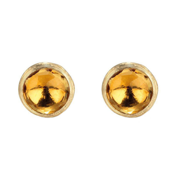 Marco Bicego Jaipur 18ct Yellow Gold Yellow Quartz Stud Earrings, OB957 QG01.