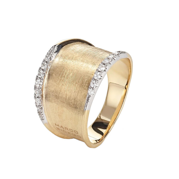 Marco Bicego Lunaria 18ct Yellow Gold 0.14ct Diamond Small, AB550 B YW