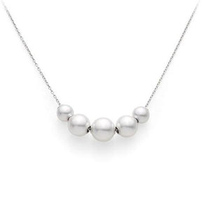 Mikimoto 18ct White Gold White Akoya Pearl Necklace, PP 20480 W.