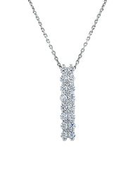 9ct White Gold Diamond 0.60ct Hopscotch Pendant, view 2