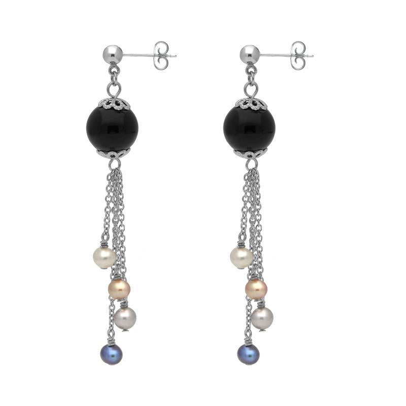 Beaded tassel drop earrings hotsell