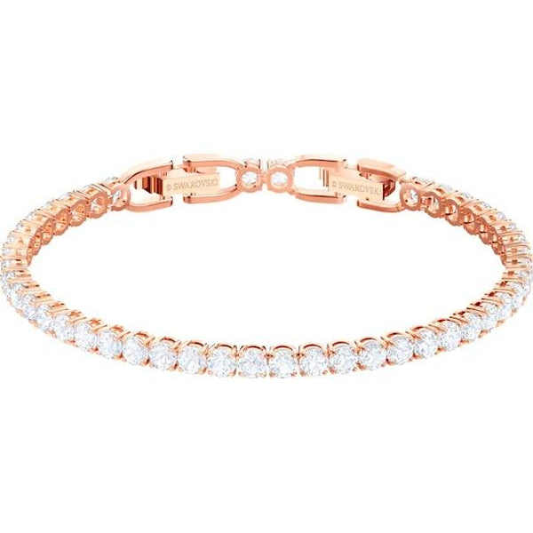 Swarovski Tennis Deluxe Rose Gold Plated Crystal Bracelet, 5464948.