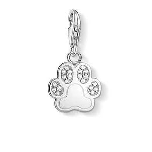 Thomas Sabo Charm Club Sterling Silver Cubic Zirconia Paw Charm, 1339-051-14.